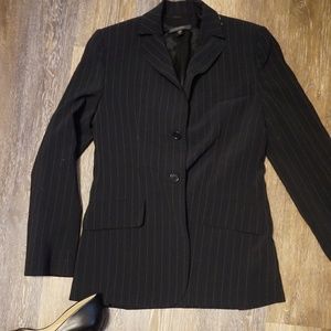 BCBG Maxazria Striped Blazer- Black